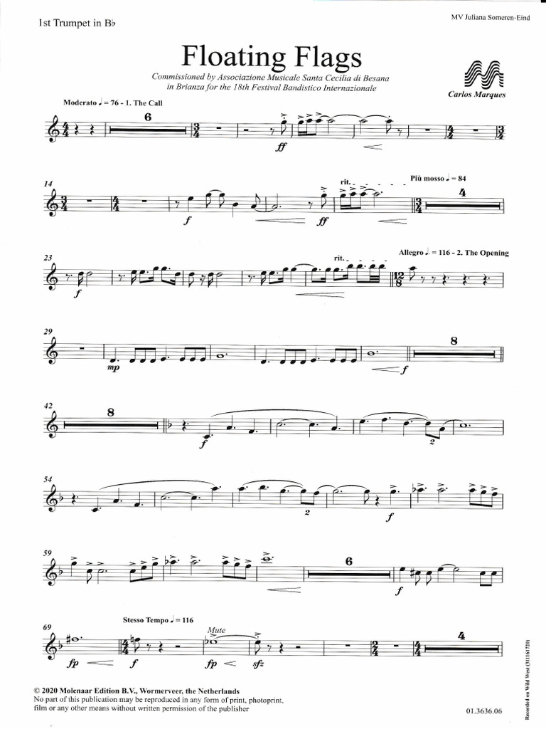Floating Flags Trumpet 1 Bes | PDF