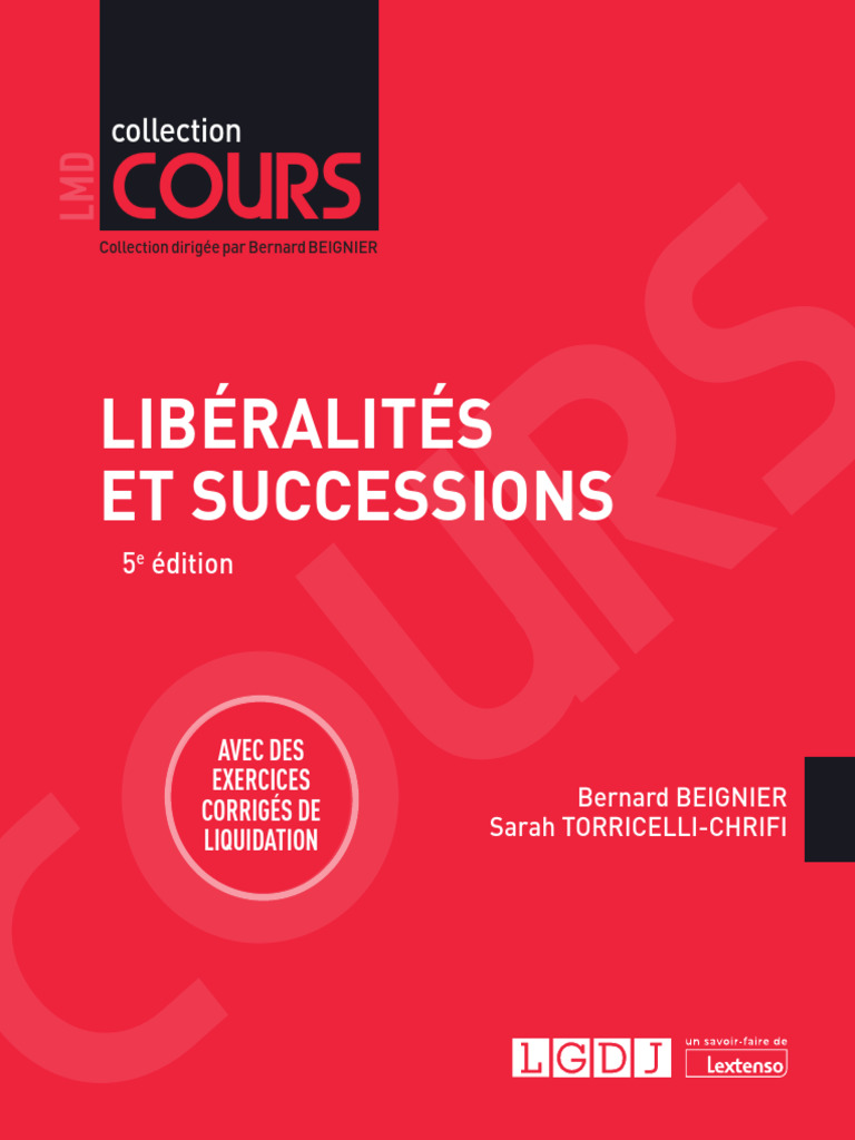 Libéralités et Successions : Cours Complet | PDF | Justice | Crime et ...