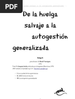 VANEIGEM de La Huelga Salvaje a La Autogestion Generalizada