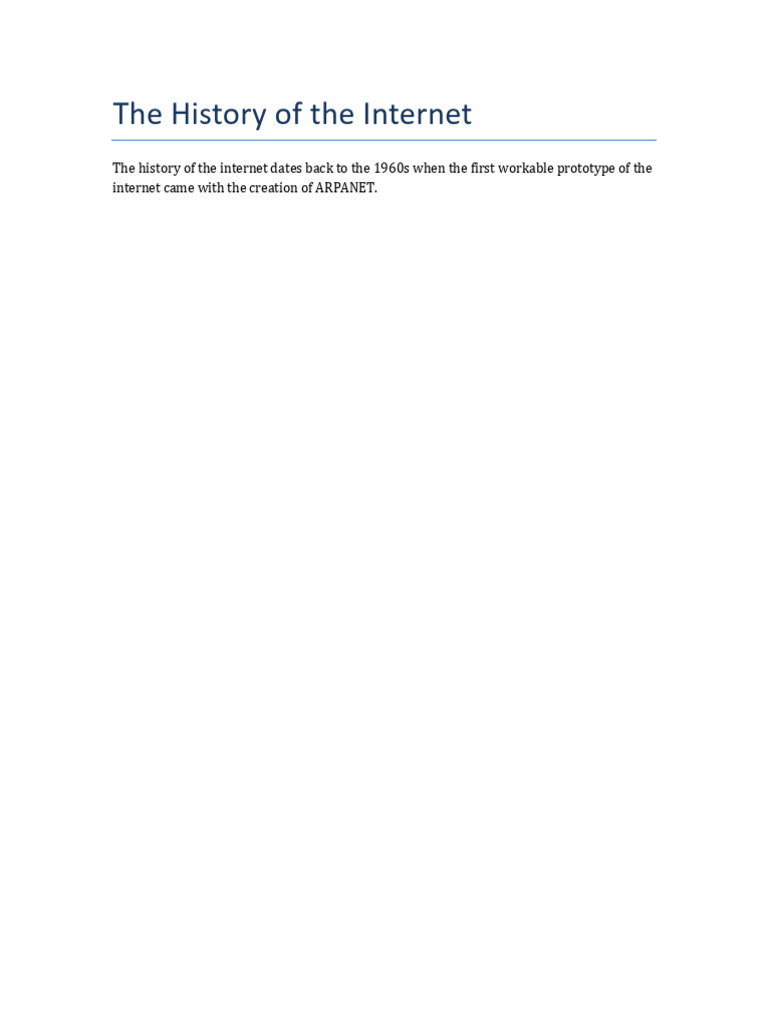 Internet History | PDF