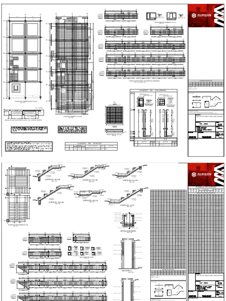 Planos y Especificaciones de Estructuras | PDF