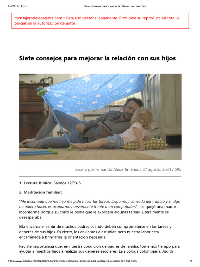 Mejora la relación con tus hijos | PDF