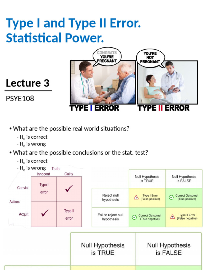 Understanding Type I and II Errors | PDF