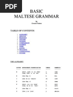 Basic Maltese Grammar | PDF | Grammatical Gender | Grammatical Number