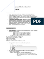 Matriz de Preparação Fichas de Avaliação Natal