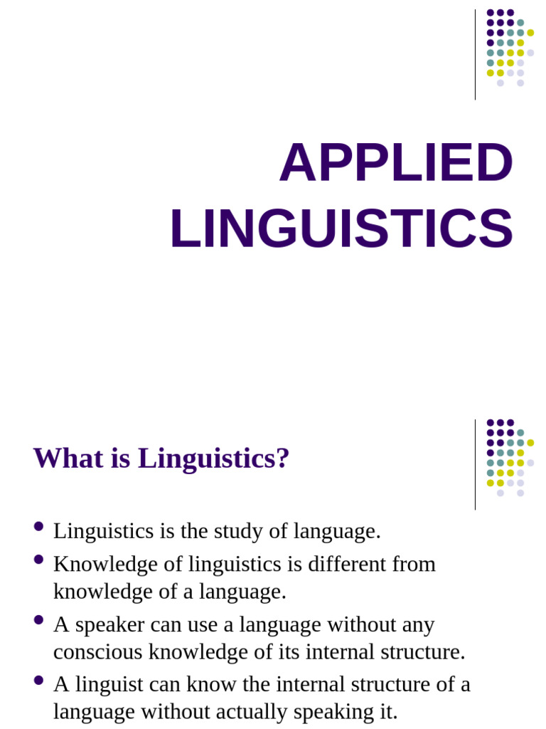 Slide 1 | PDF | Linguistics | Second Language