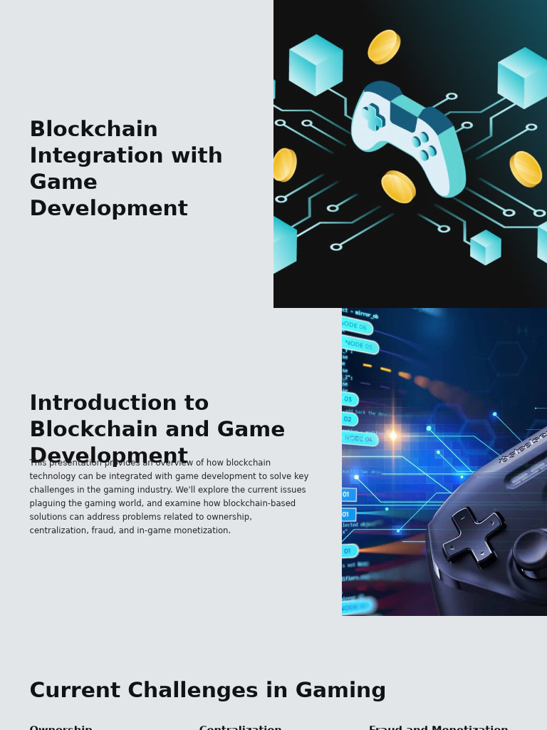Blockchain Solutions for Game Development | PDF | Cryptocurrency ...