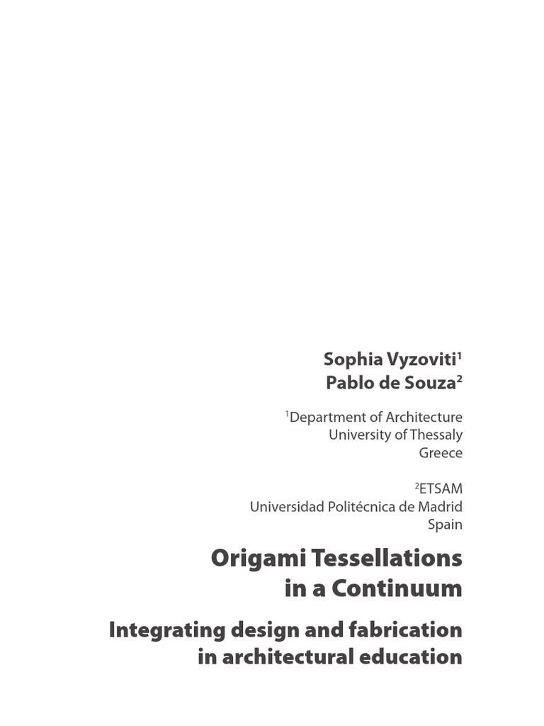 Origami Tessellations in A Continuum Int | PDF | Origami | Geometry
