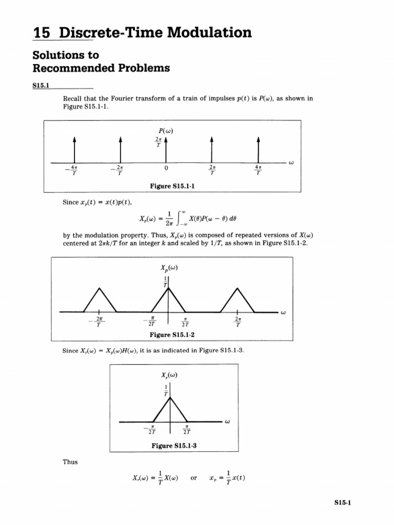 Discrete-Time Modulation Solutions | PDF | Spectral Density | Digital ...