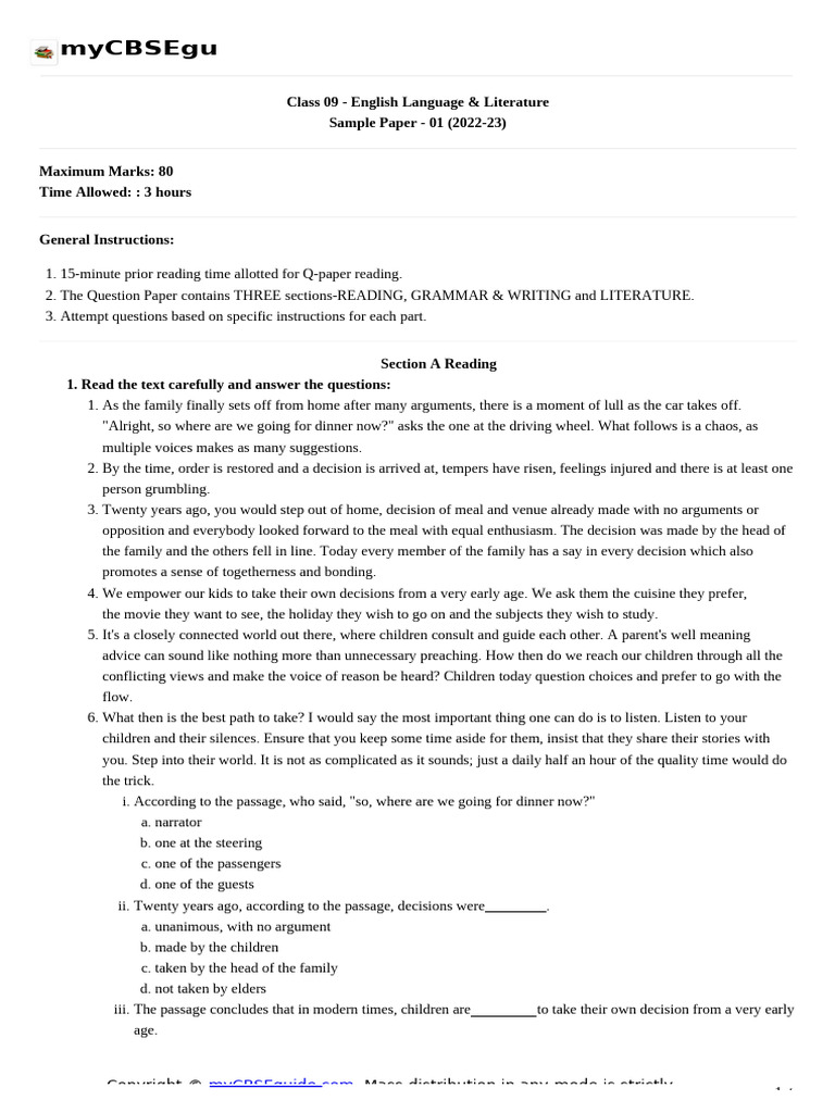 Grade 9 English Practice | PDF | Tourism