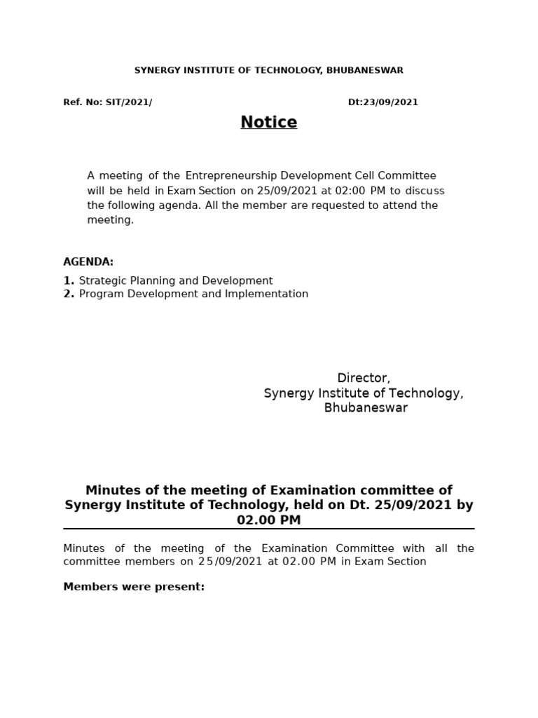 Entrepreneurship Development Meeting Agenda | PDF | Startup Company ...