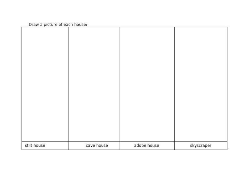 Draw A Picture of Each House | PDF