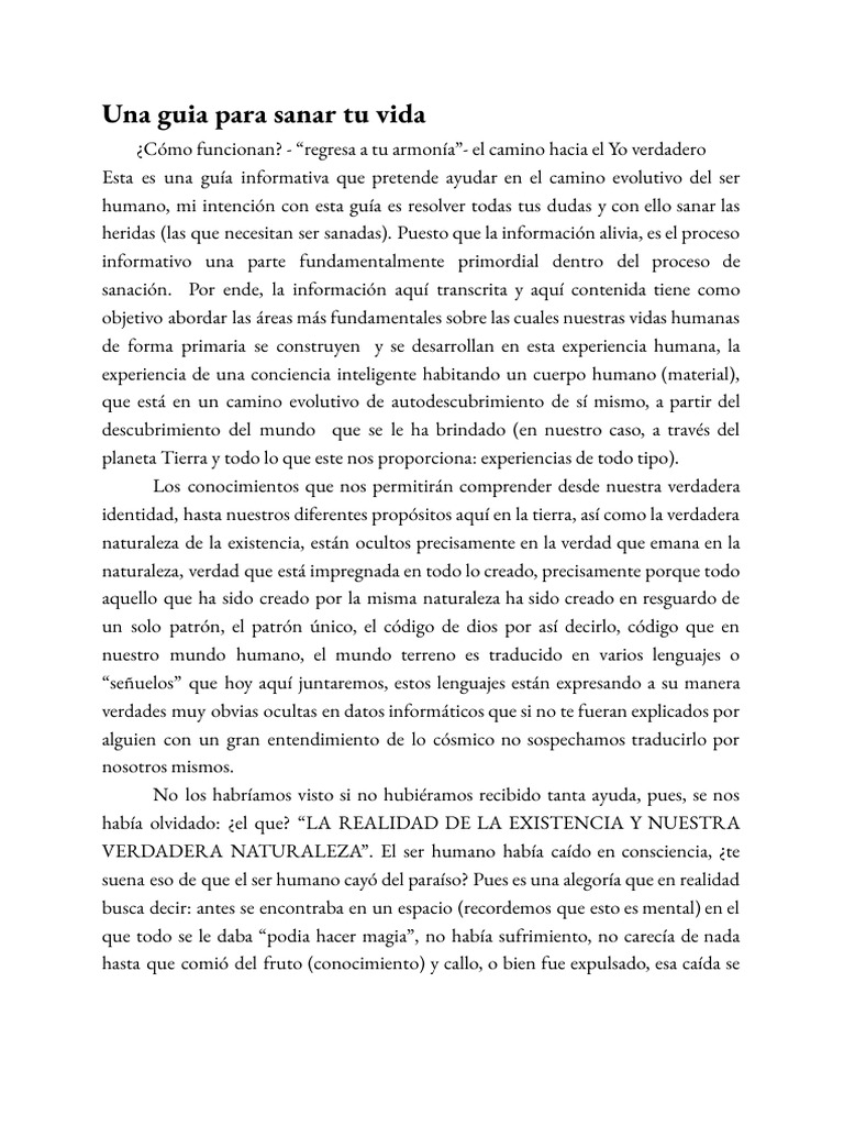 Una Guia Para Sanar Tu Vida | PDF | Verdad | Las emociones