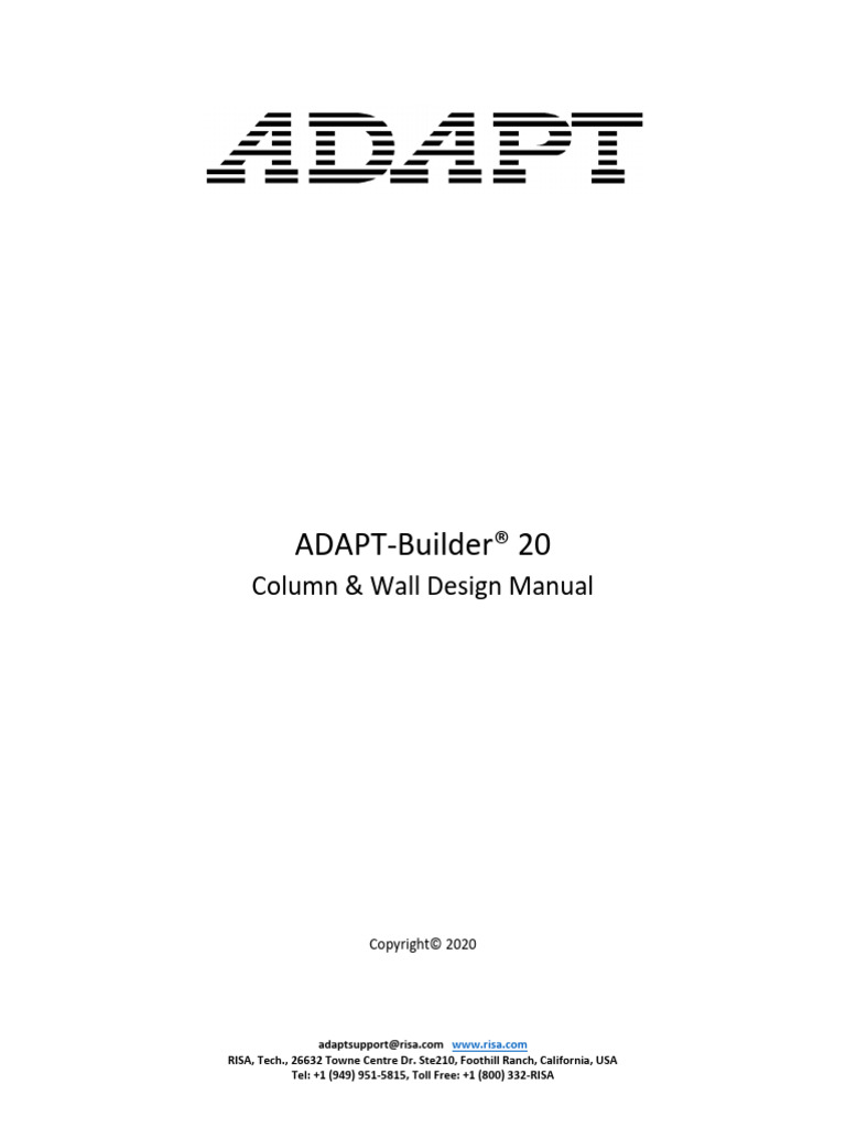 ADAPT-Builder 20 Design Manual | PDF | Finite Element Method | Menu ...