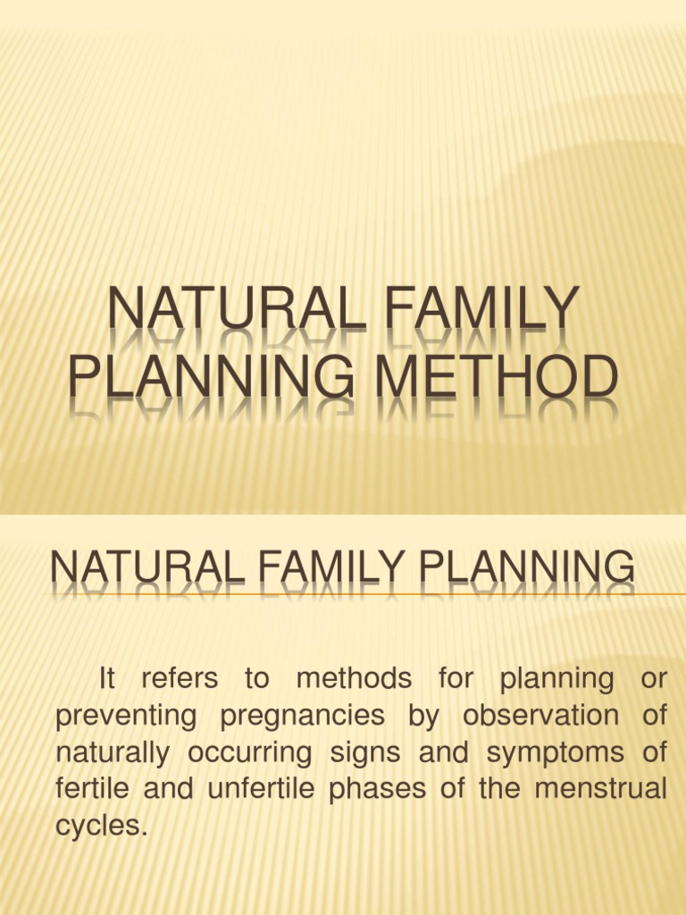 Natural Family Planning Method PDF Birth Control Human Sexuality