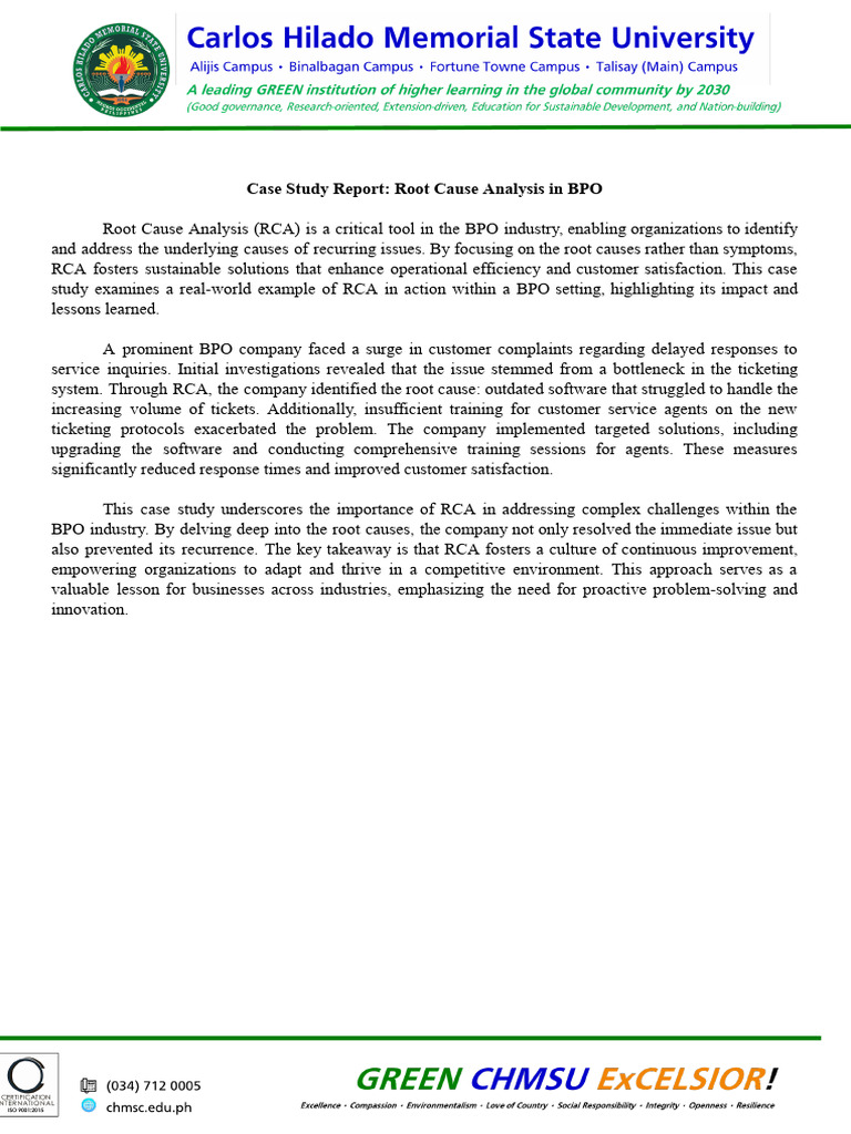 Case Study Report | PDF
