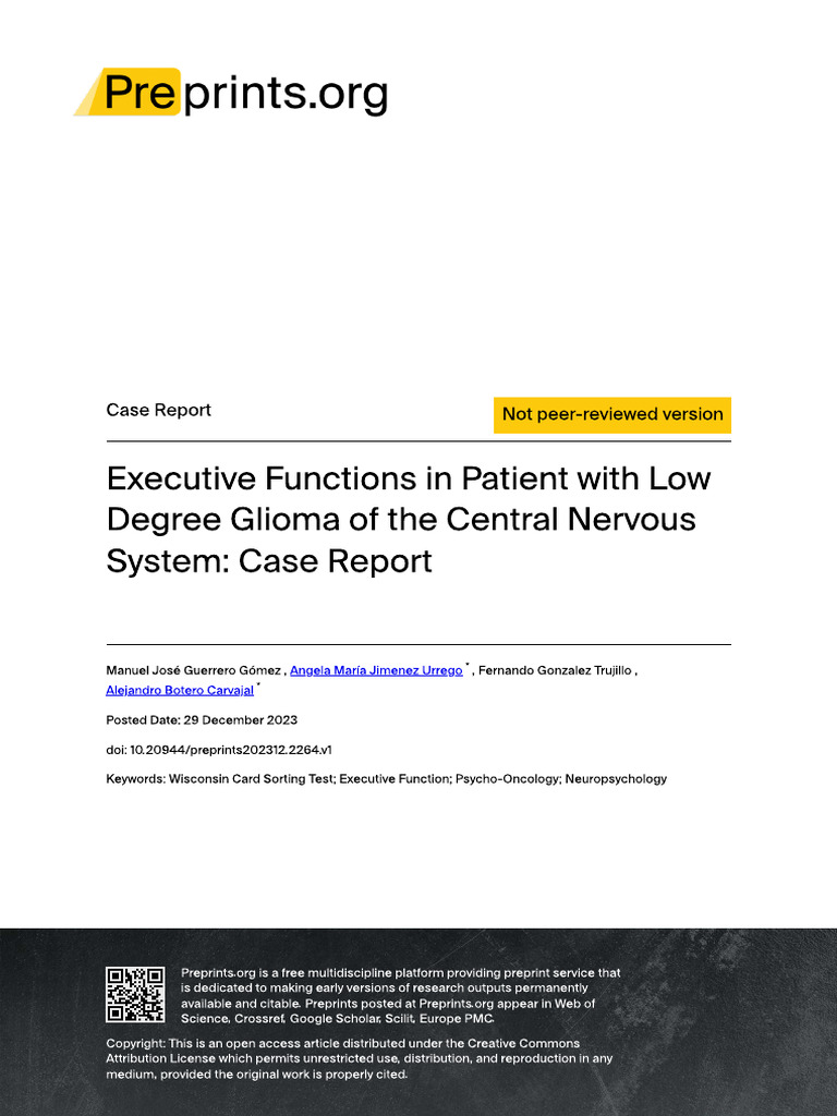 Preprints202312 2264 v1 | PDF | Glioma | Magnetic Resonance Imaging