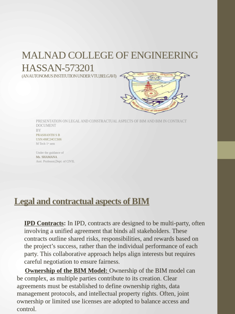 Legal Aspects of BIM in Contracts | PDF | Building Information Modeling ...