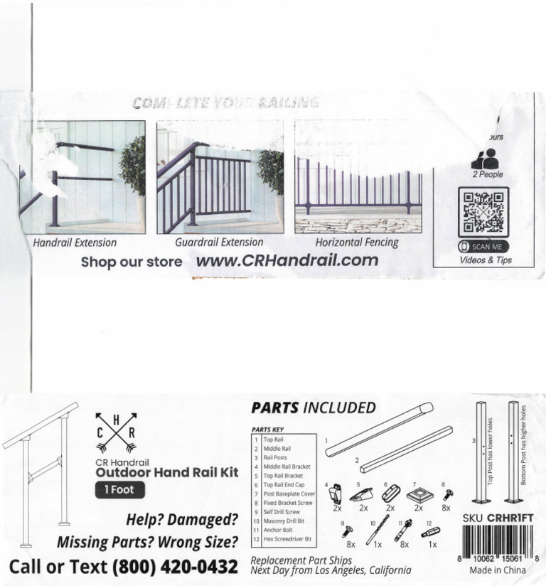 CRHandrail - Garage Handrail Instructions | PDF