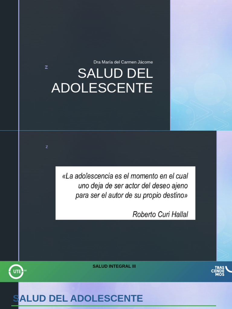 Atención Integral en Salud Adolescente | PDF | Adolescencia | Examen físico