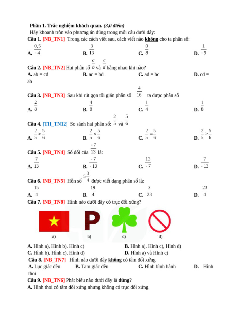 Toán L P 6 | PDF