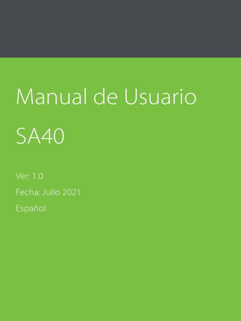 SA40 Manual de Usuario | PDF | Contraseña | Biometría