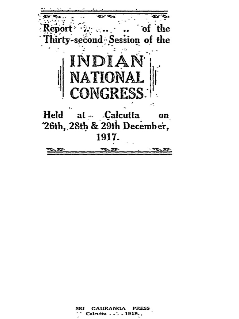 2015.143554.report of The 32 Session of The Indian National Congress | PDF