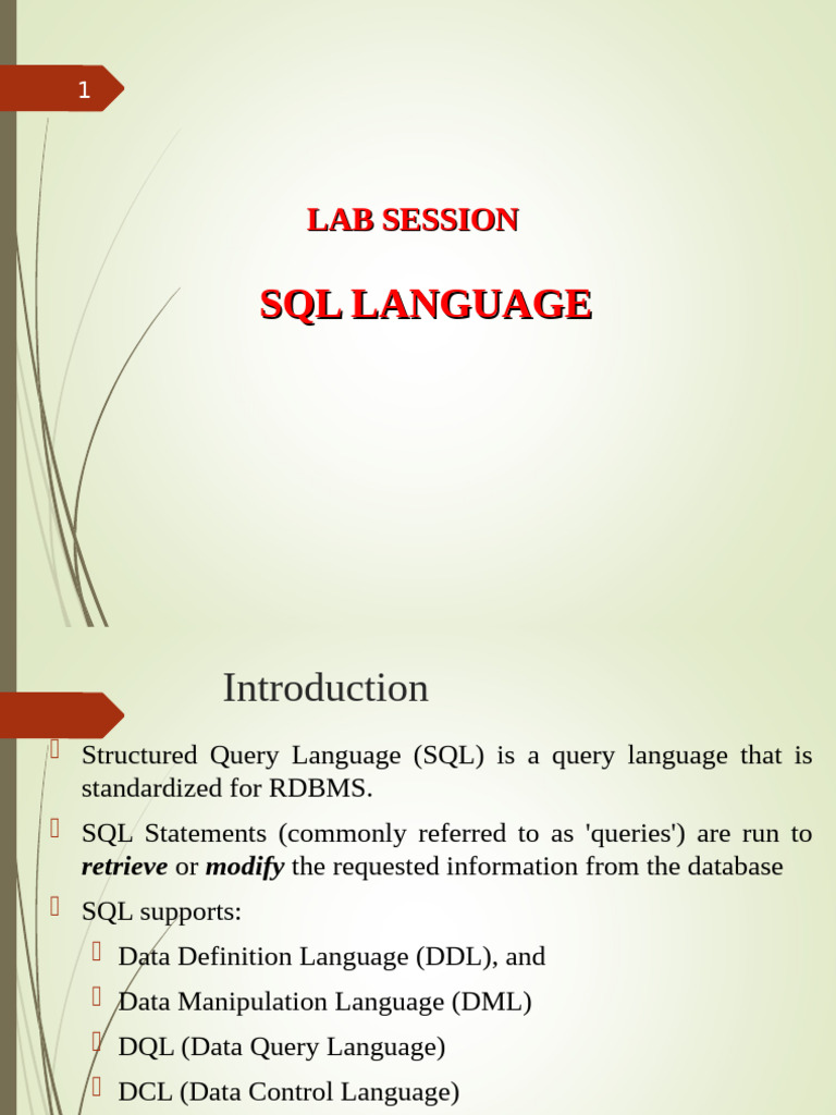 5. Structured Query Language (SQL)for Final Exam | PDF | Relational ...