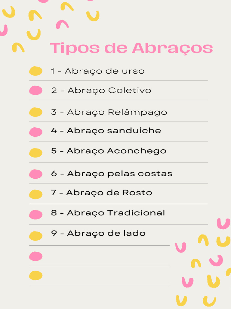 Tipos de Abraços e Seus Significados | PDF