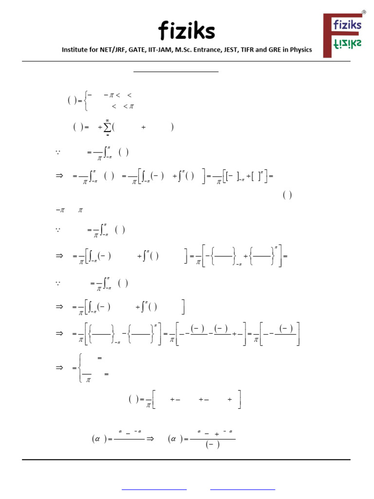 Fourier Series (Solution) | PDF | Mathematical Analysis | Functions And ...