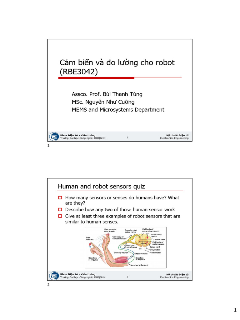 Introduction To Sensors For Robot | PDF | Senses | Sensor