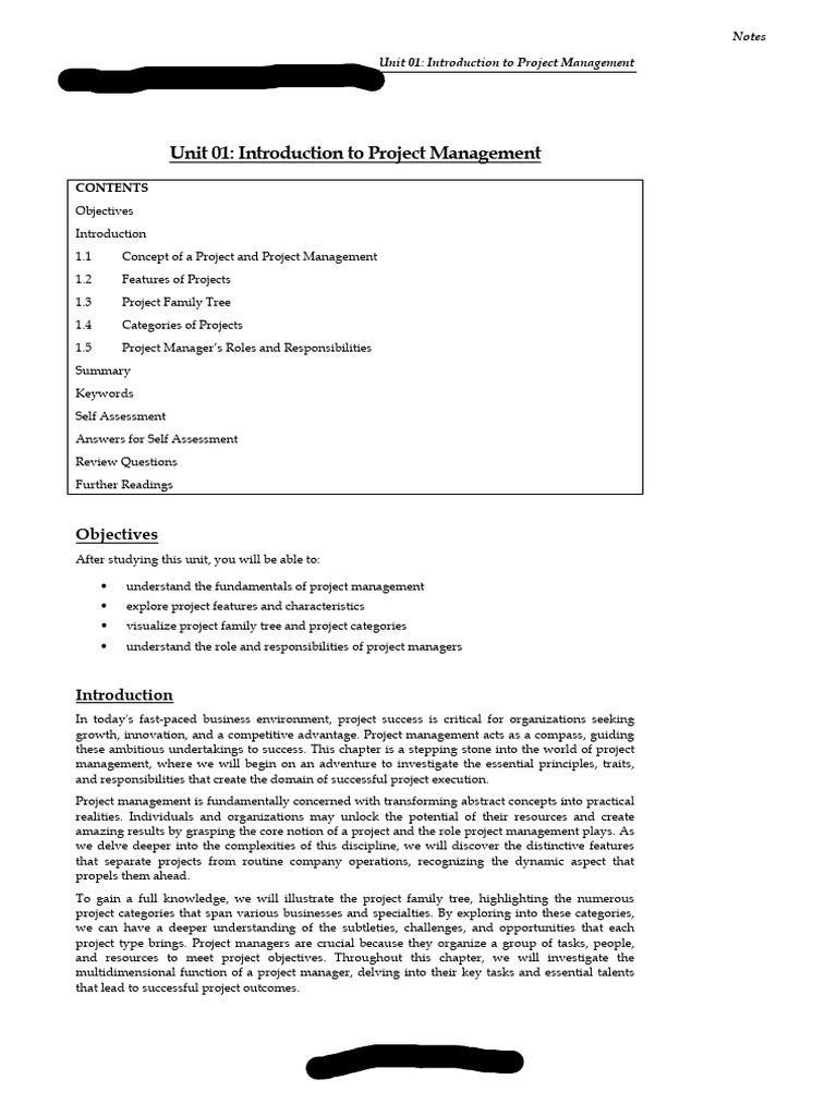 Introduction To Project Management | PDF | Project Management | Risk ...