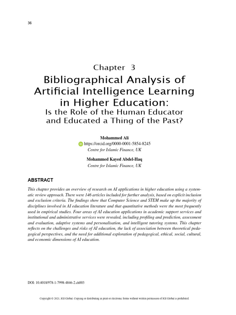 AI Applications in Higher Education Analysis | PDF | Artificial ...
