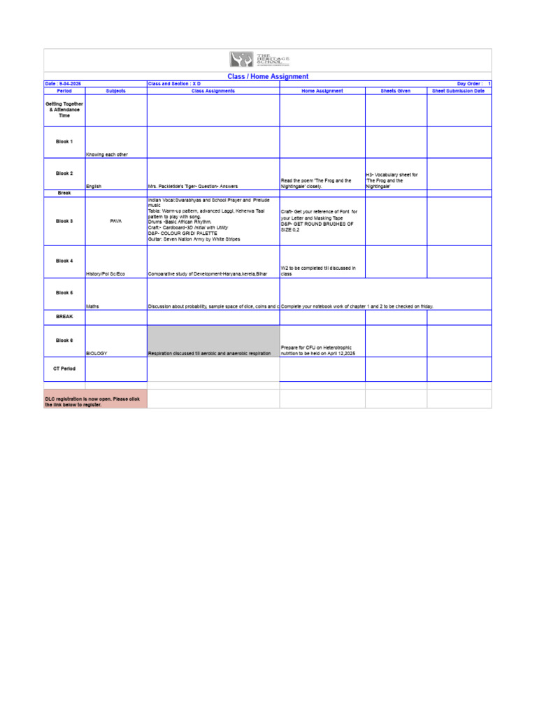 Class X D Assignments for April 2025 | PDF
