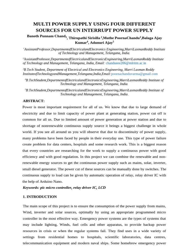 Uninterruptible Power Supply System Design | PDF | Rectifier | Wind Power