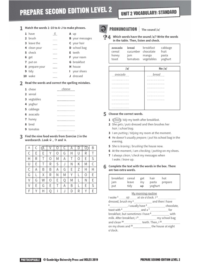 Unit 2 Vocabulary and Spelling Guide | PDF | Foods | Cuisine