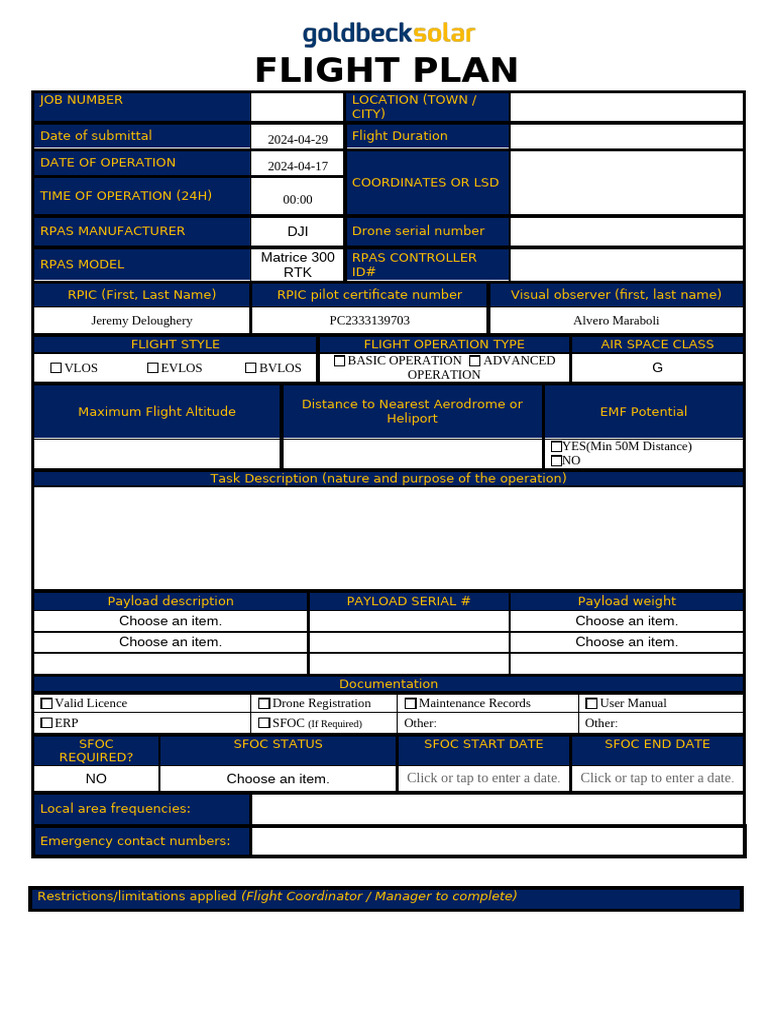 RPAS Fillable Documentation | PDF | Unmanned Aerial Vehicle