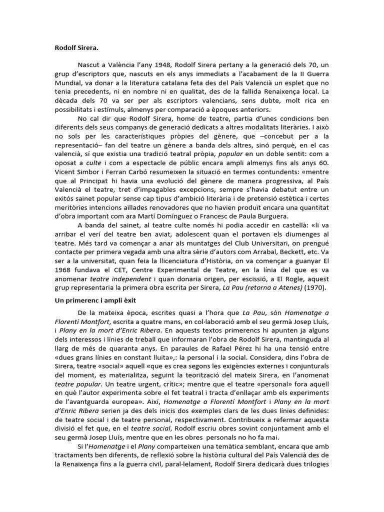 Rodolf Sirera | PDF