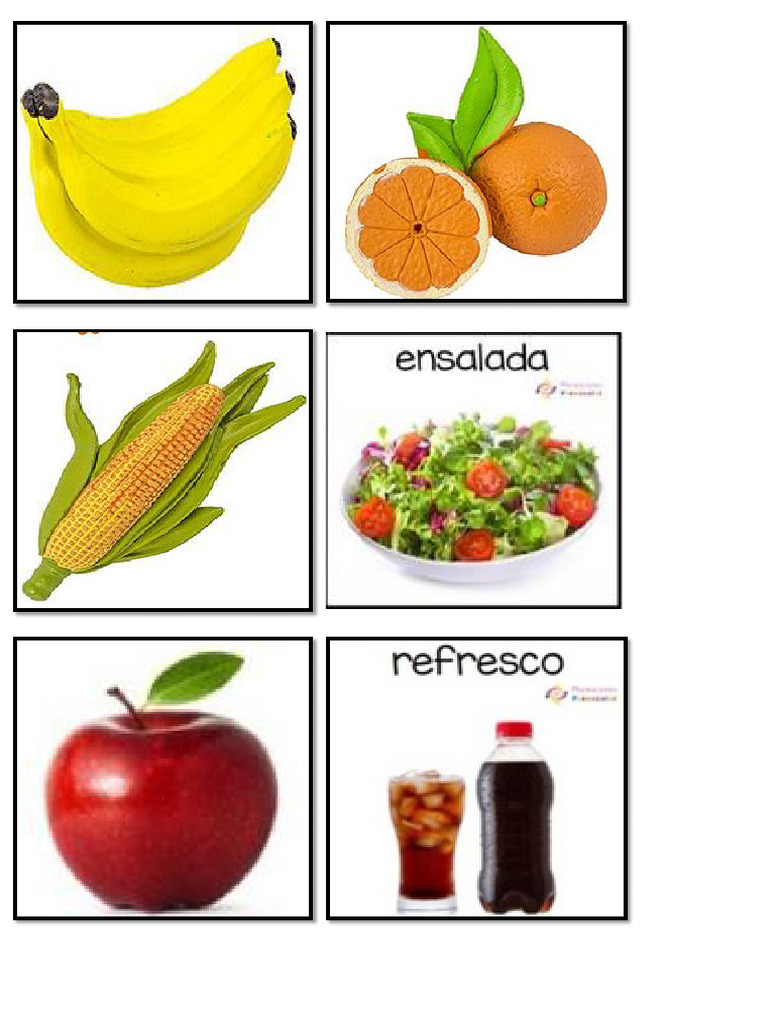 Recortes Alimentos Saludables y No Saludables | PDF