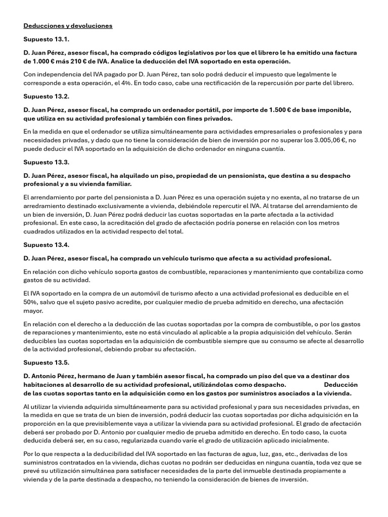 Deducción de IVA en Actividades Profesionales | PDF | Defensor público ...