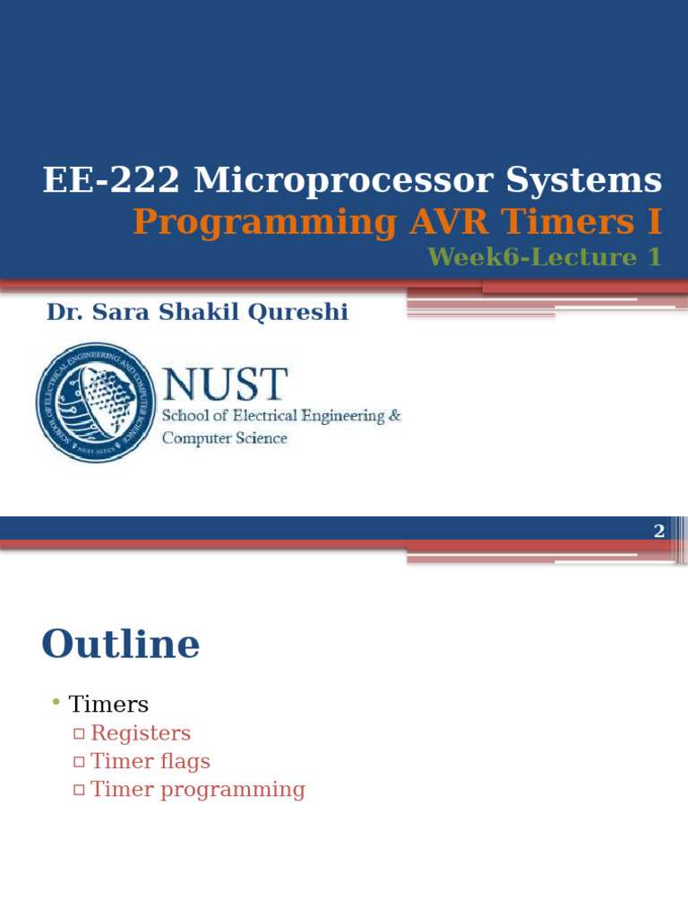 MPS W6-L1 Programming AVR Timers I | PDF | Timer | Computer Hardware