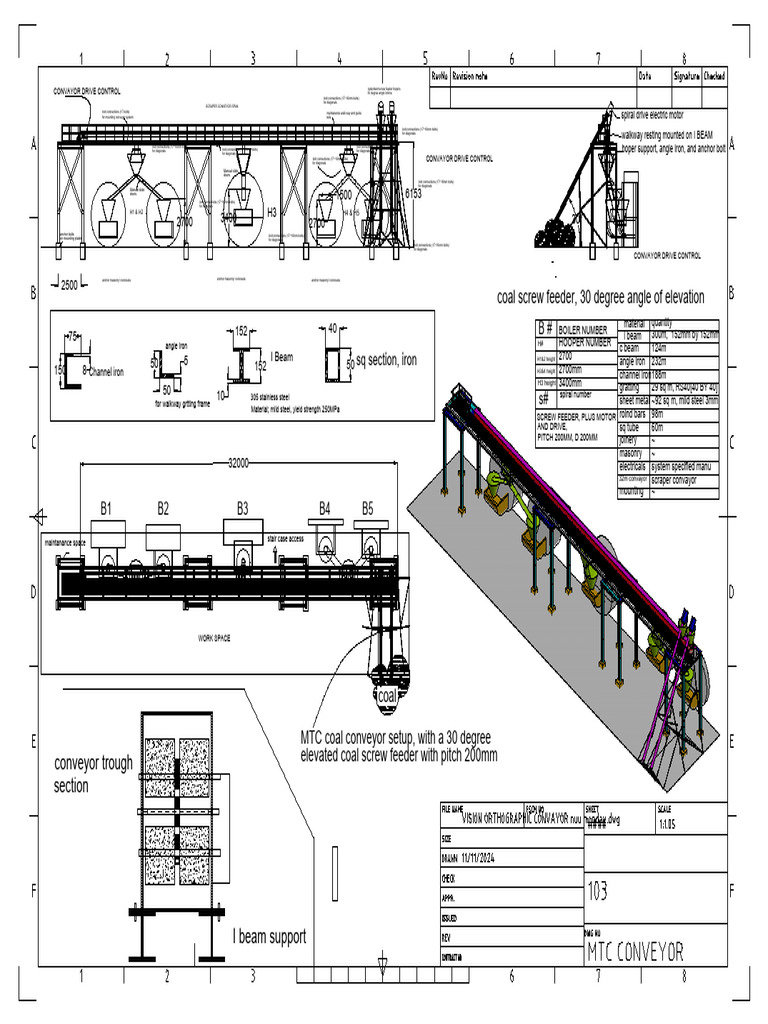 I Beam Conveyor System Specifications | PDF | Screw | Structural Steel