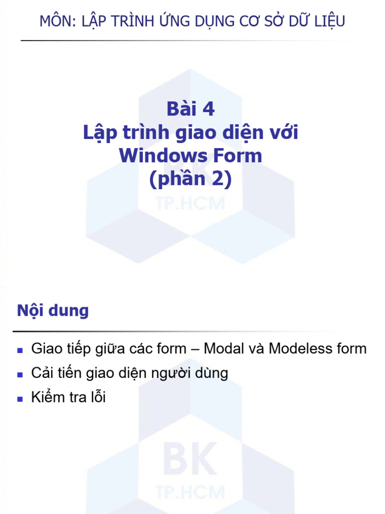 Bai 04.2 - Windows Form (P2) | PDF