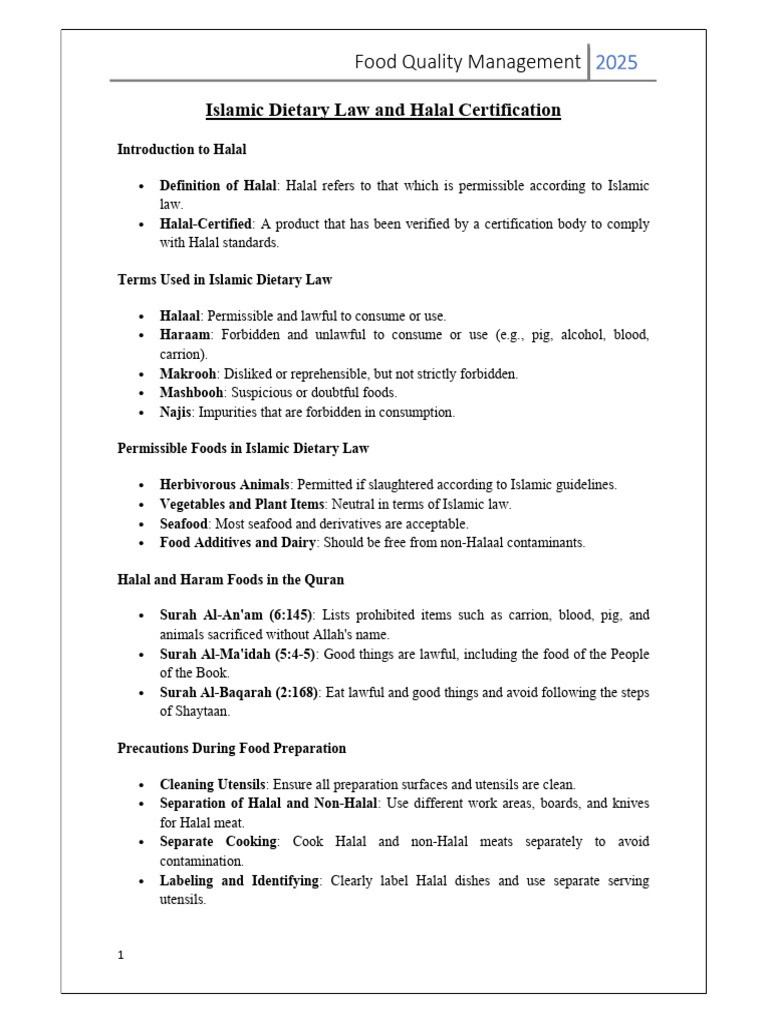 Notes Food Quality Management | PDF | Food Safety | Food Industry