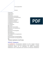 Vocabulario - Relación de Términos Propuestos