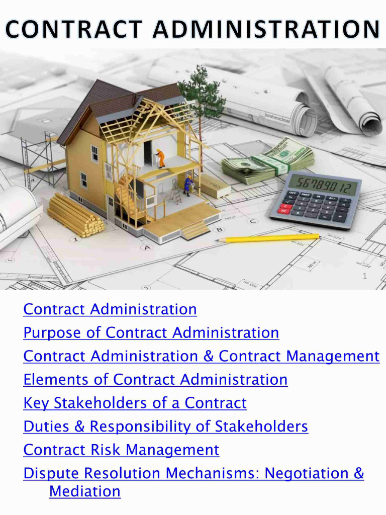 Contract Administration & Coordination | PDF