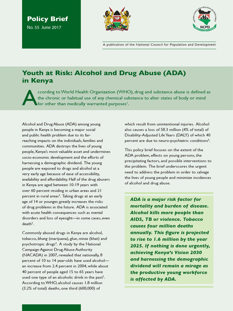 Youth Drug Abuse in Kenya: Key Insights | PDF | Substance Abuse | Youth