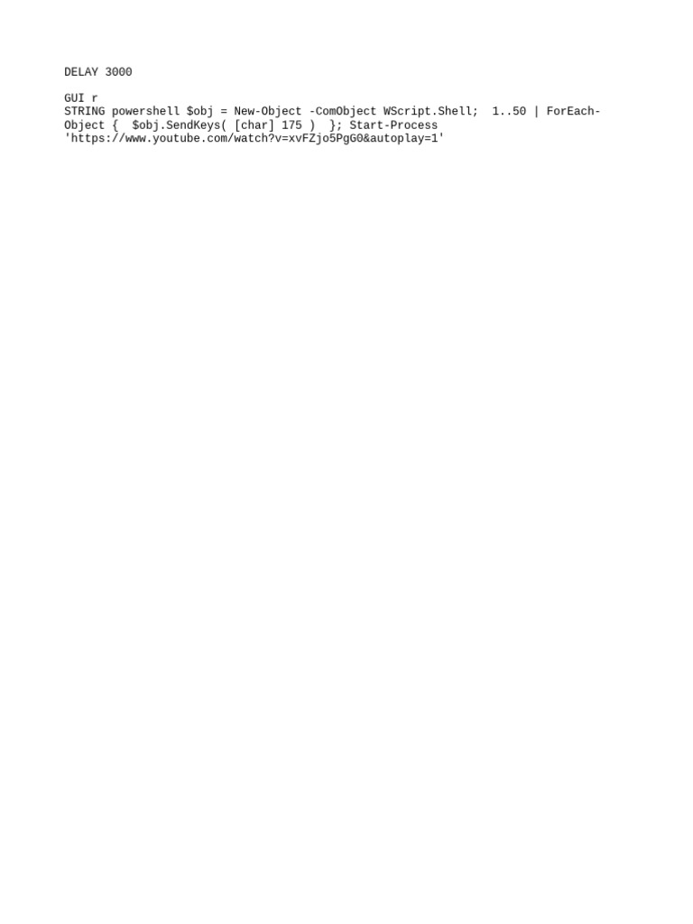 Rick Roll Script for CMD and PowerShell | PDF