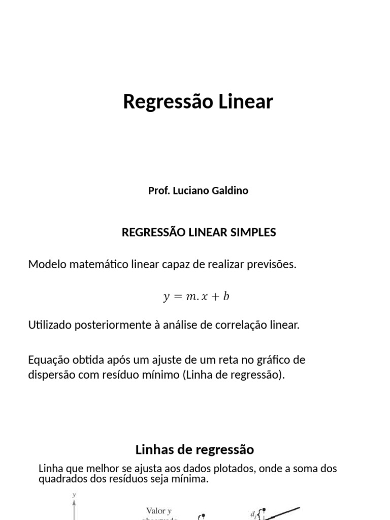 Introdução à Regressão Linear Simples e Múltipla | PDF