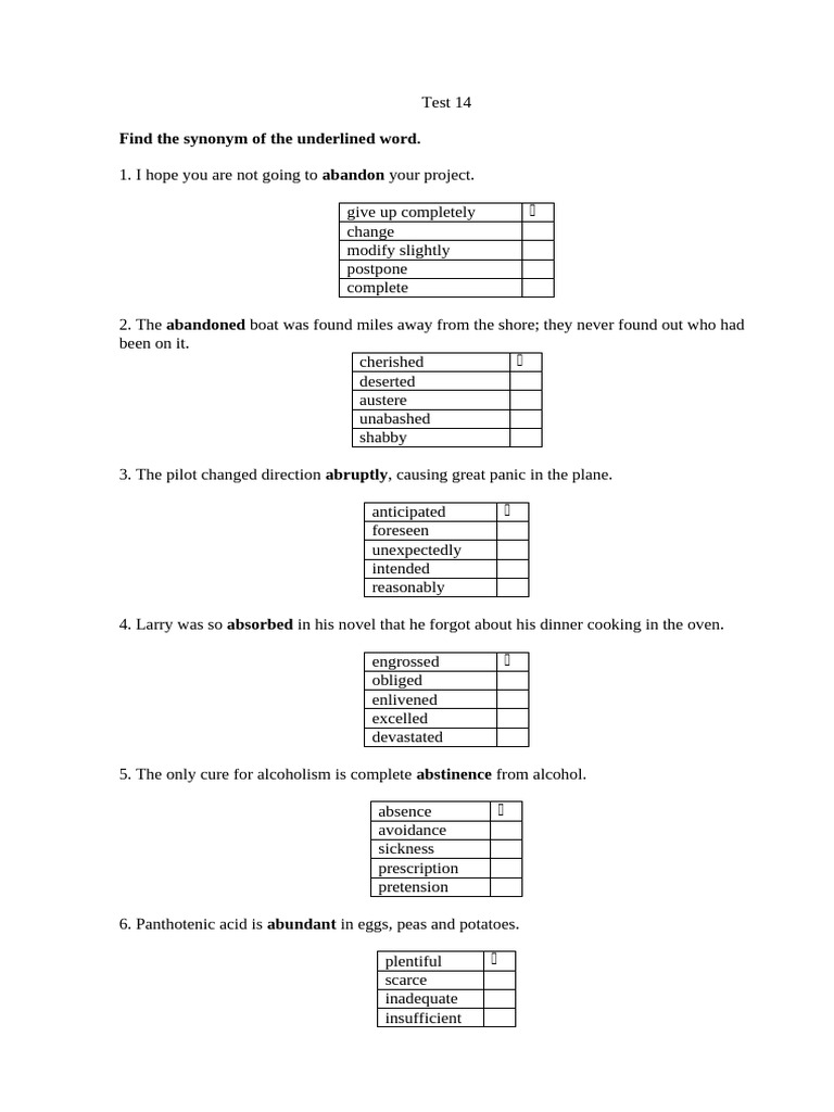 Test 14 | PDF
